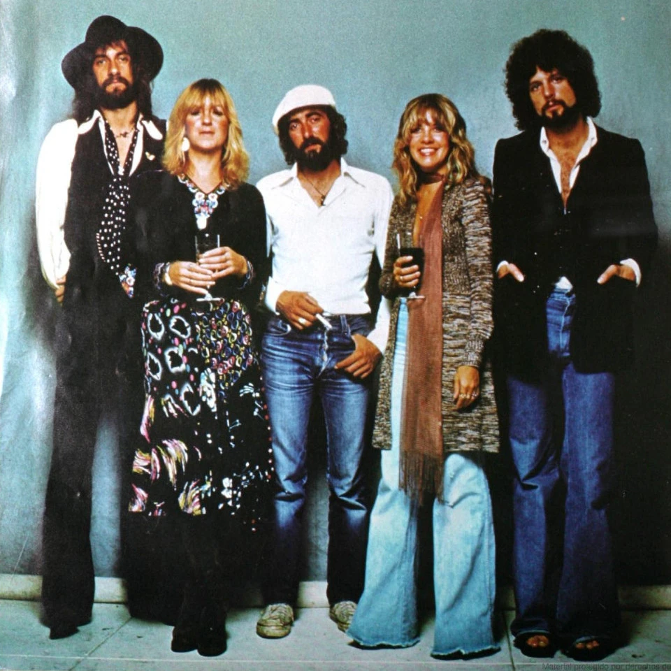 Fleetwood Mac w 1977 r. Od lewej do prawej: Mick Fleetwood, Christine McVie, John McVie, Stevie Nicks i Lindsey Buckingham.